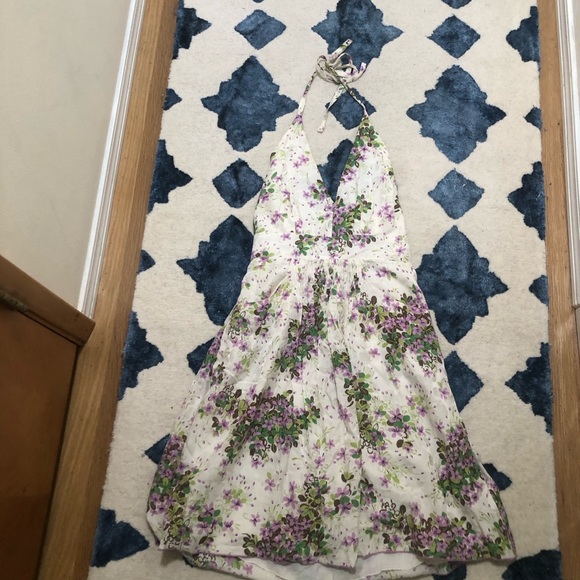 Anna Sui Anthropologie Floral Halter Sundress - Picture 3 of 7